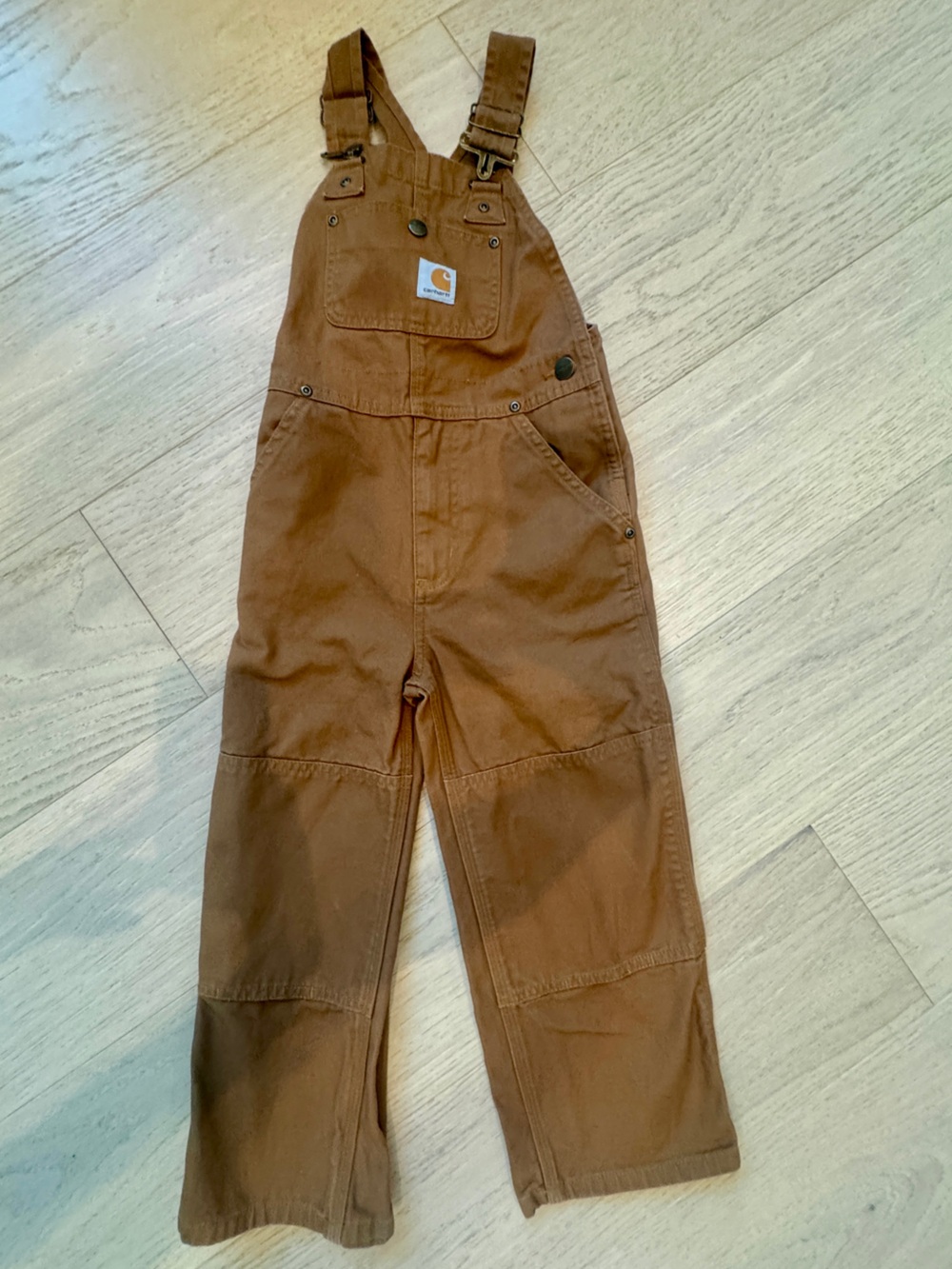 Carhartt Brown Canvas Cargo Work Pants - Kids Utility Trousers